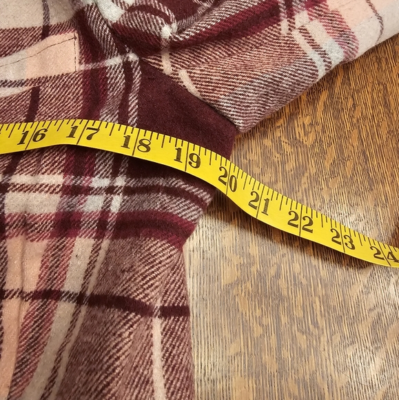 7 for all Mankind Plaid Double Breasted Pea Coat - Picture 13 of 16